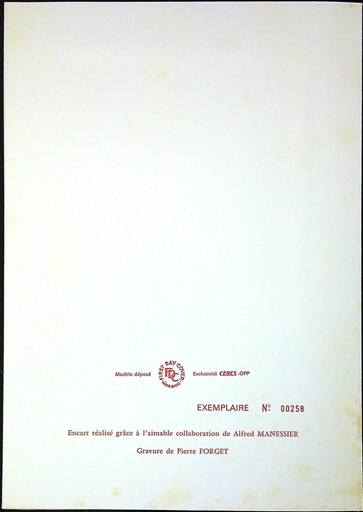 Alfred Manessier Alleluia Enveloppe Dépliant Timbre 1er jour Encart Fdc Yvert et Tellier
