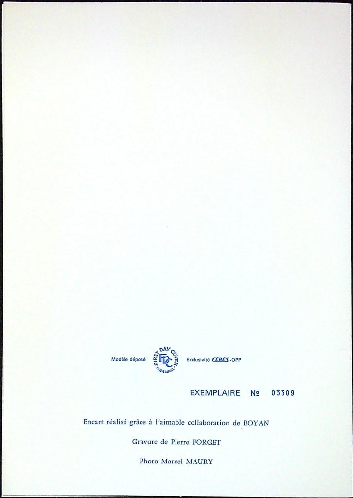 Boyan Enveloppe Dépliant Timbre 1er jour Encart Fdc Yvert et Tellier