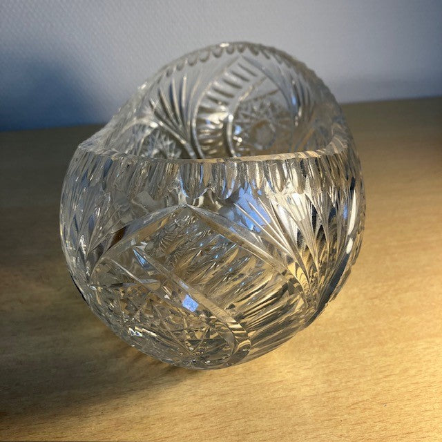 Coupe, Vase Corbeille, En Cristal de Bohême