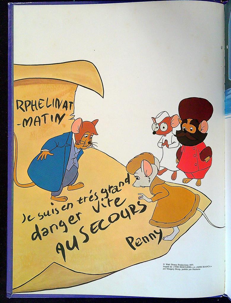 Livre – Walt Disney – Bernard et Bianca – Hachette vintage