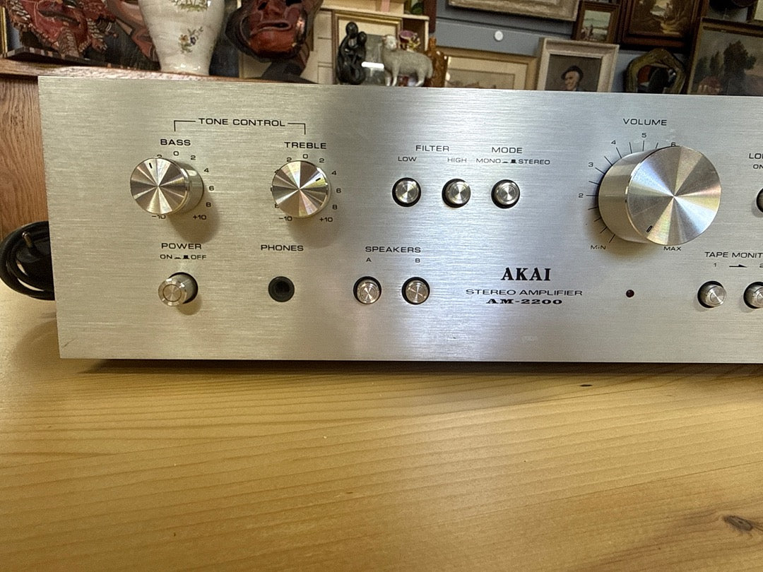 Amplificateur – Akai Am-2200 – Hi-fi – Vintage argenté