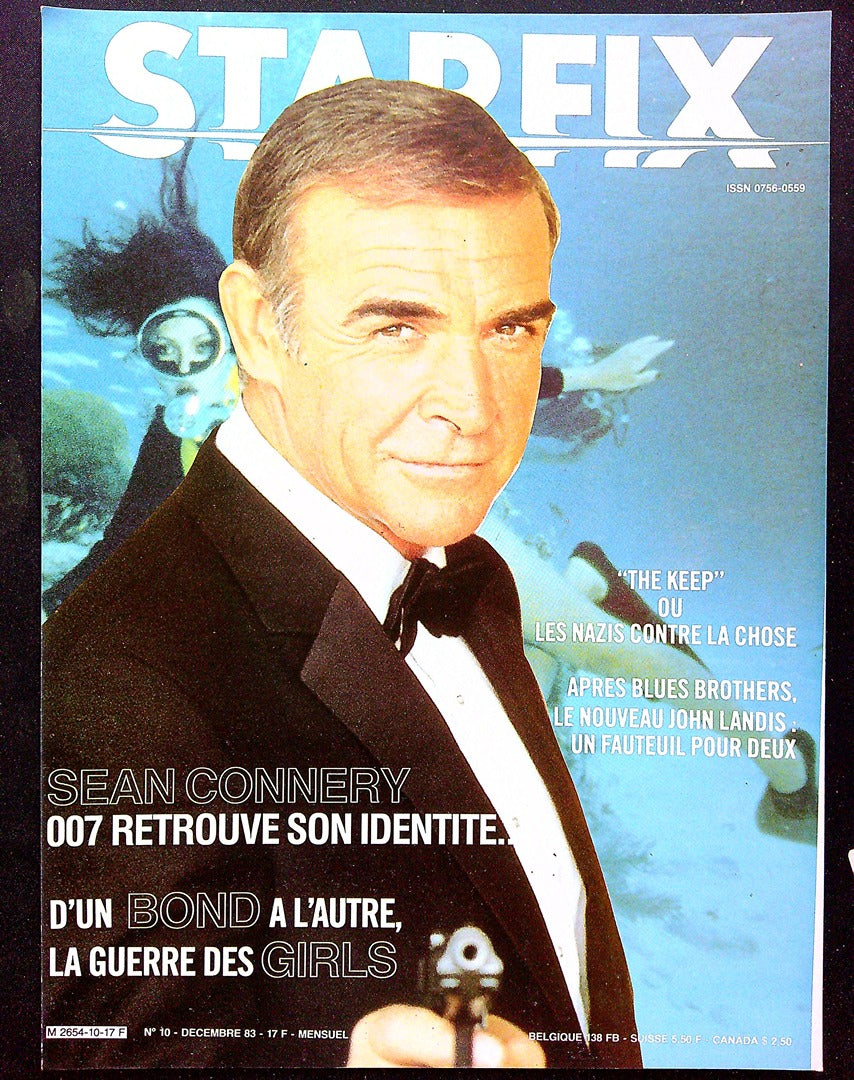Affiche de Kiosque Plv Promo Magazine Starfix n°10 Sean Connery 007 James Bond 1983