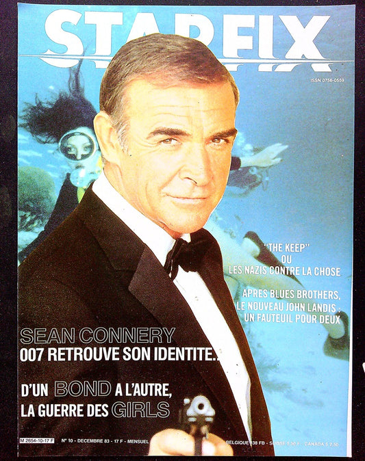Affiche de Kiosque Plv Promo Magazine Starfix n°10 Sean Connery 007 James Bond 1983