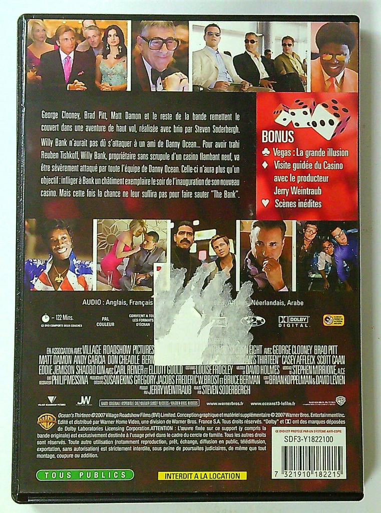 Dvd Ocean's 13 Warner Bros George Clooney
