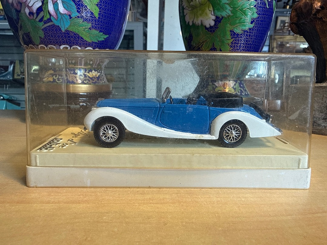 Voiture miniature – Solido Delahaye Cabriolet 4074 – Jouet – Bleue blanche avec boîte