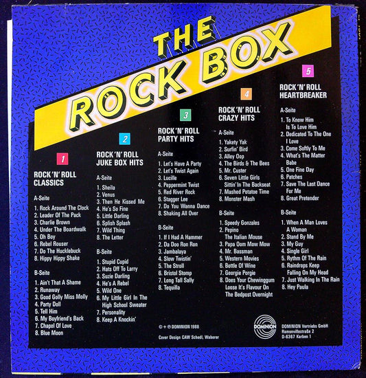 Coffret 5 Vinyles The Rock Box Dominion 1988