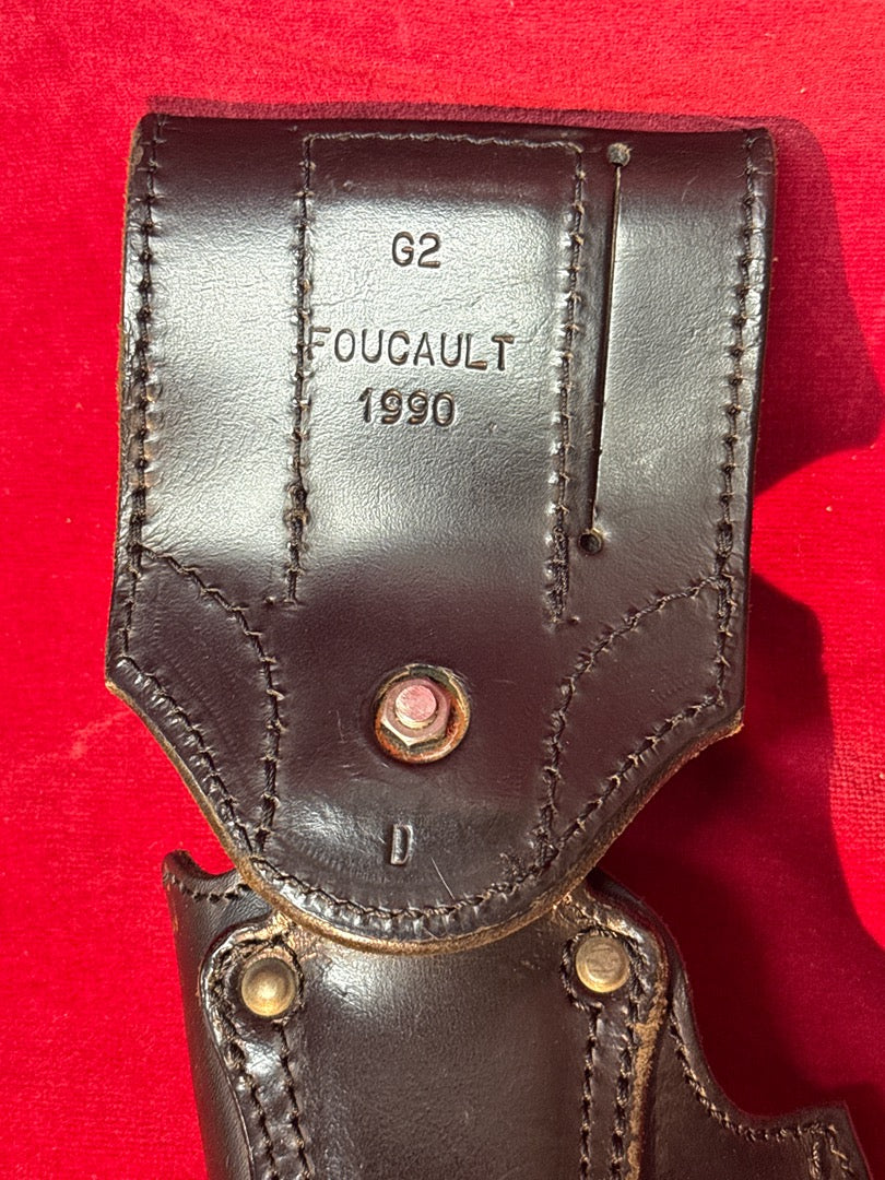 Etui de pistolet Foucault cuir noir 1990
