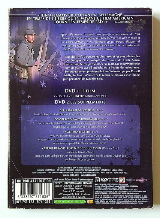 dvd Le Temps d'aimer et le temps de mourir Douglas Sirk