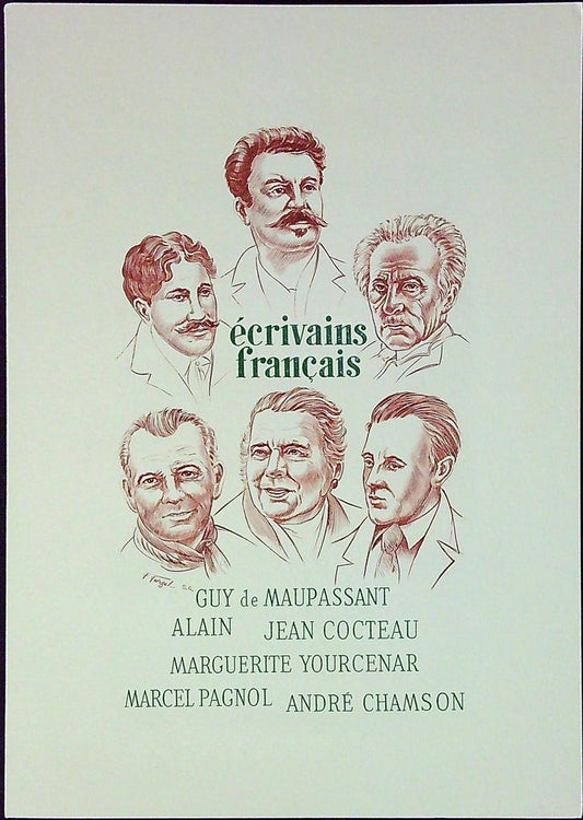 Écrivains Célèbres Enveloppe Dépliant Timbre 1er jour Encart Fdc Yvert et Tellier