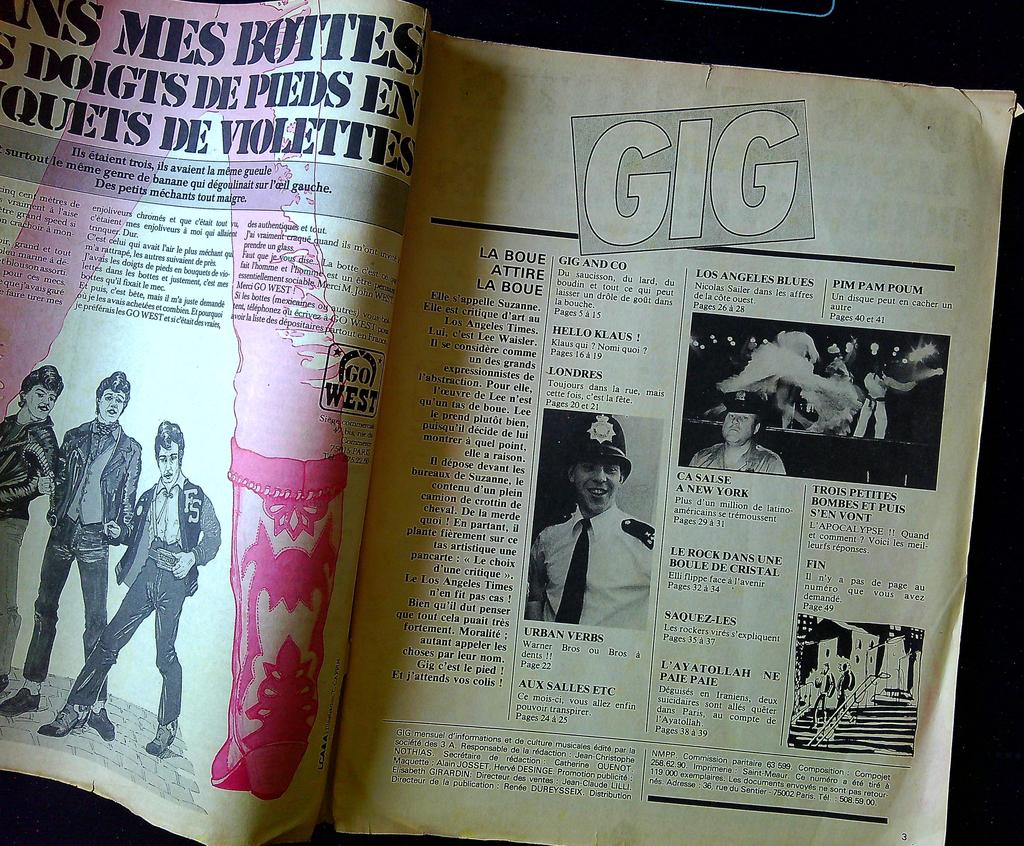 Magazine – Gig n°11 Octobre 1981 – Musique – Klaus Nomi Grace Jones