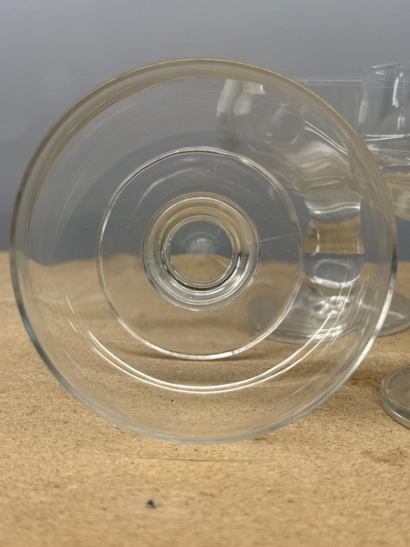 Verres à pied – – Arts de la table – Quatre coupes vintage transparentes