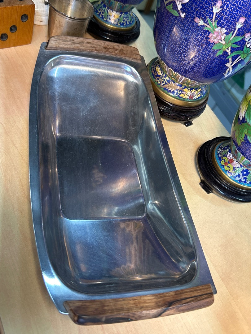 Plat de service – Lundtofte – Art de la table – Inox et teck