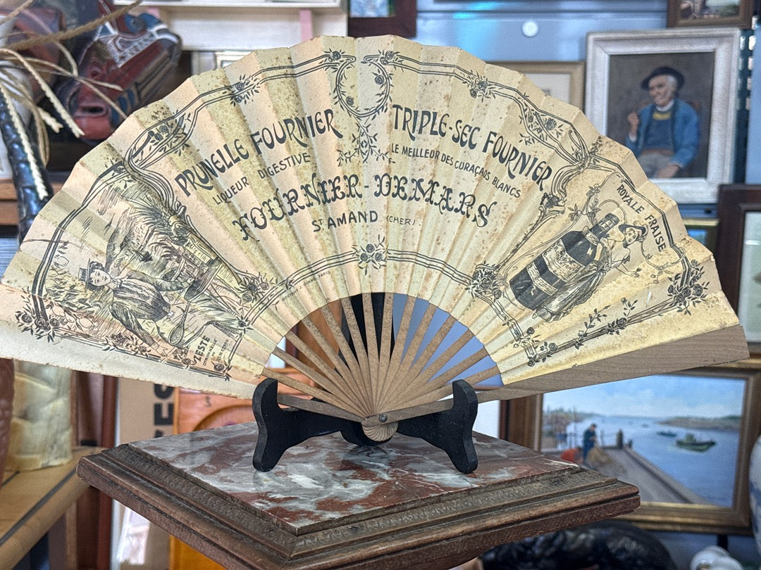 Éventail – Fournier-demars – Objet de décoration – Publicitaire ancien liqueur Ganne