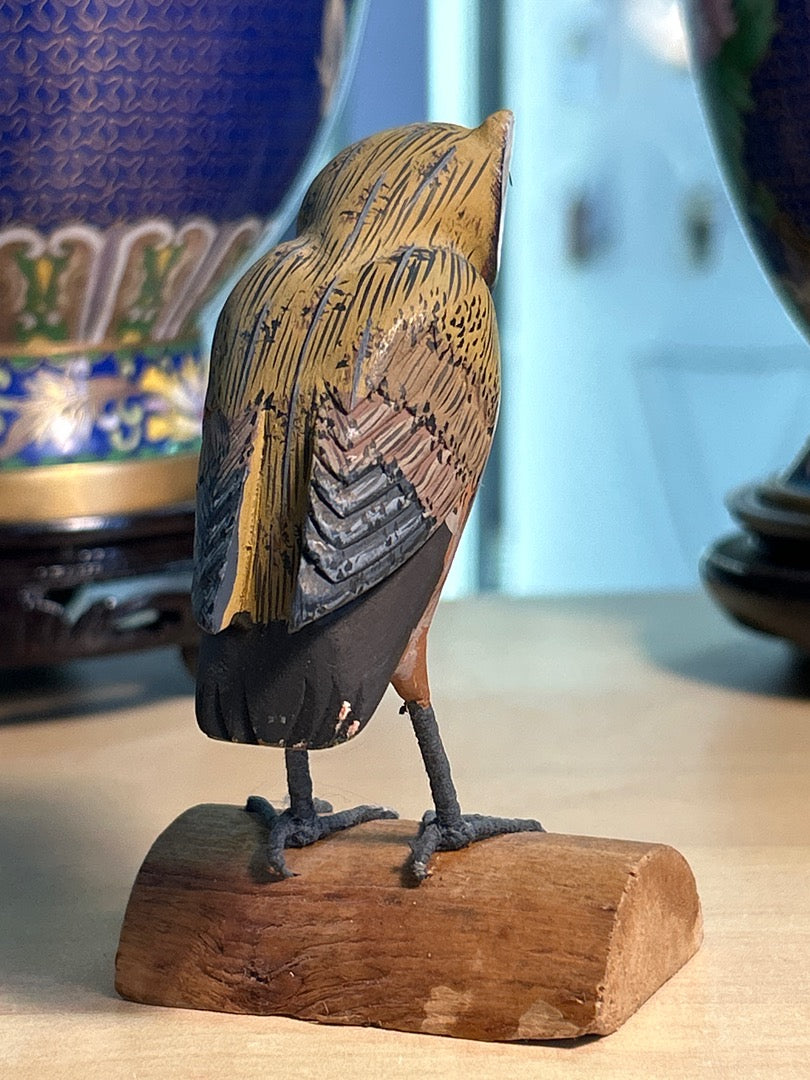 Figurine Chouette / Hibou En Bois