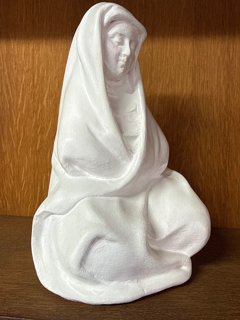Statue – Vierge Marie en plâtre blanc