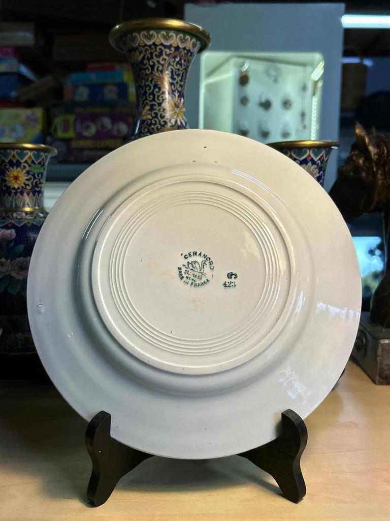 Ensemble de 7 Assiettes Ceranord Céramique du nord St Amand Made in France