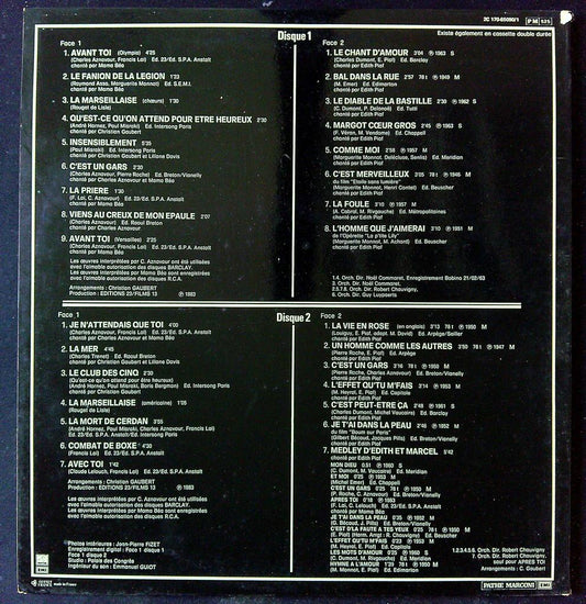 Vinyle 2lp Edith et Marcel - Bande Originale du Film
