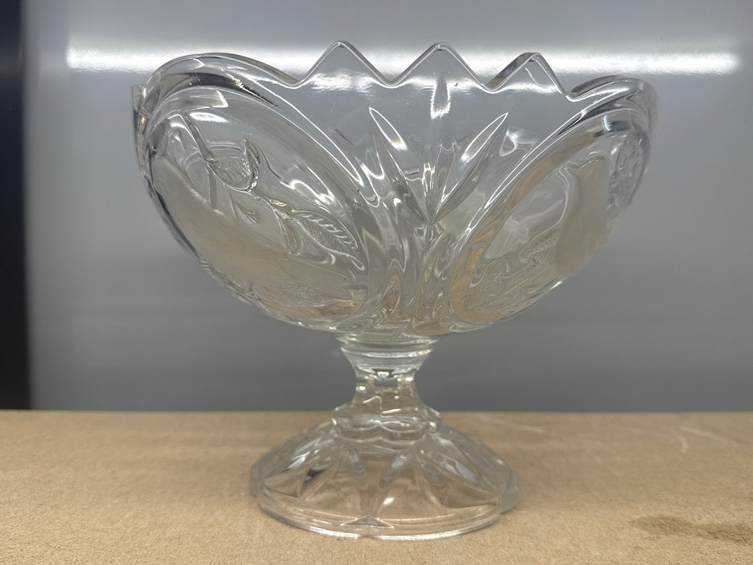 Coupe sur pied – Walther Glas – Vaisselle – Oiseaux dépolis verre