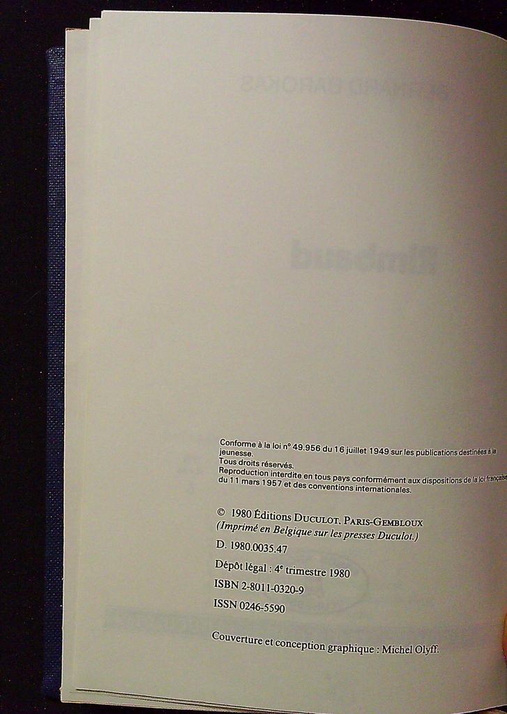 Livre – Rimbaud Bernard Barokas – Biographie – Duculot 1980