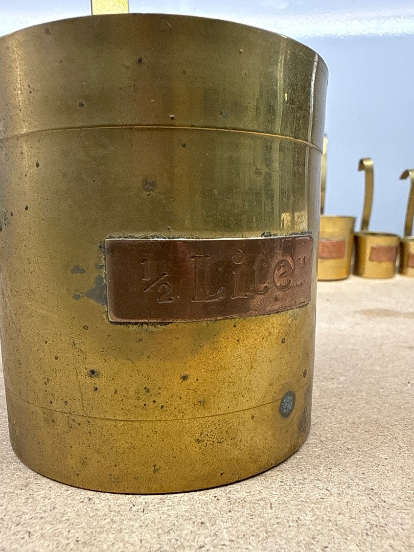 Mesures À Lait – Sans Marque – Cuisine – Set Vintage En Laiton