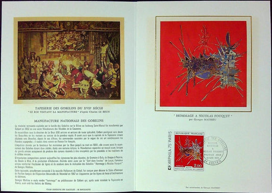 Manufacture Nationale Des Goblins Enveloppe Dépliant Timbre 1er jour Encart Fdc Yvert et Tellier