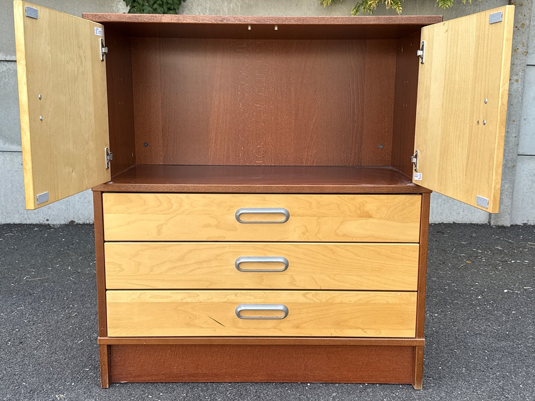 Meuble de rangement marron – Ikea Effektiv – Rangement – Caisson bois bicolore bureau