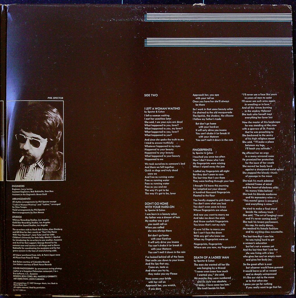 Vinyle Leonard Cohen Death Of A Ladies' Man Cbs