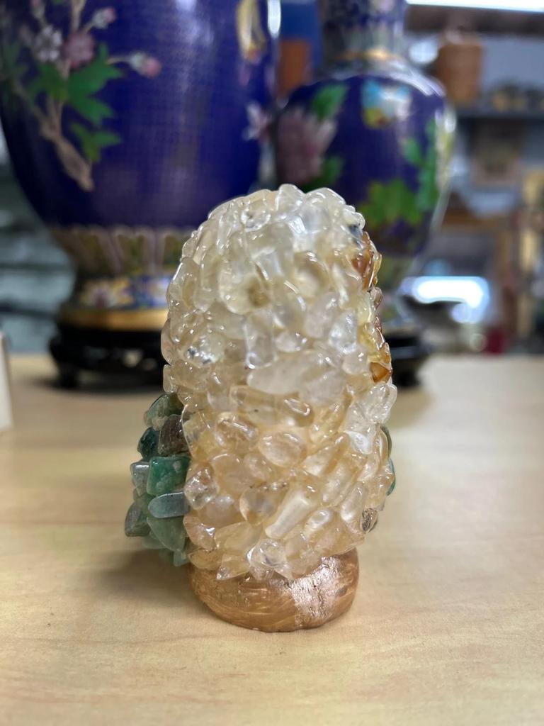 Statuette avec des pierres semi précieuse Chouette / Hibou