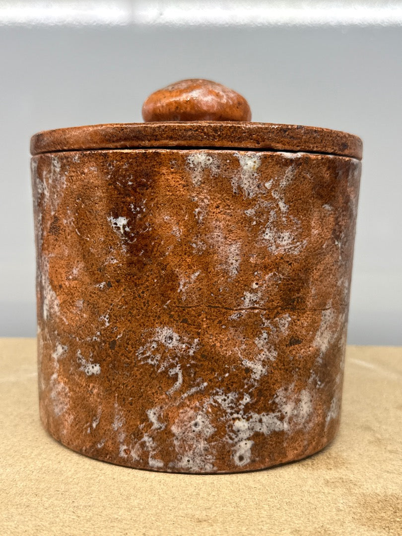 Boîte de rangement – Vintage – Boîte – Grès émaillé marron