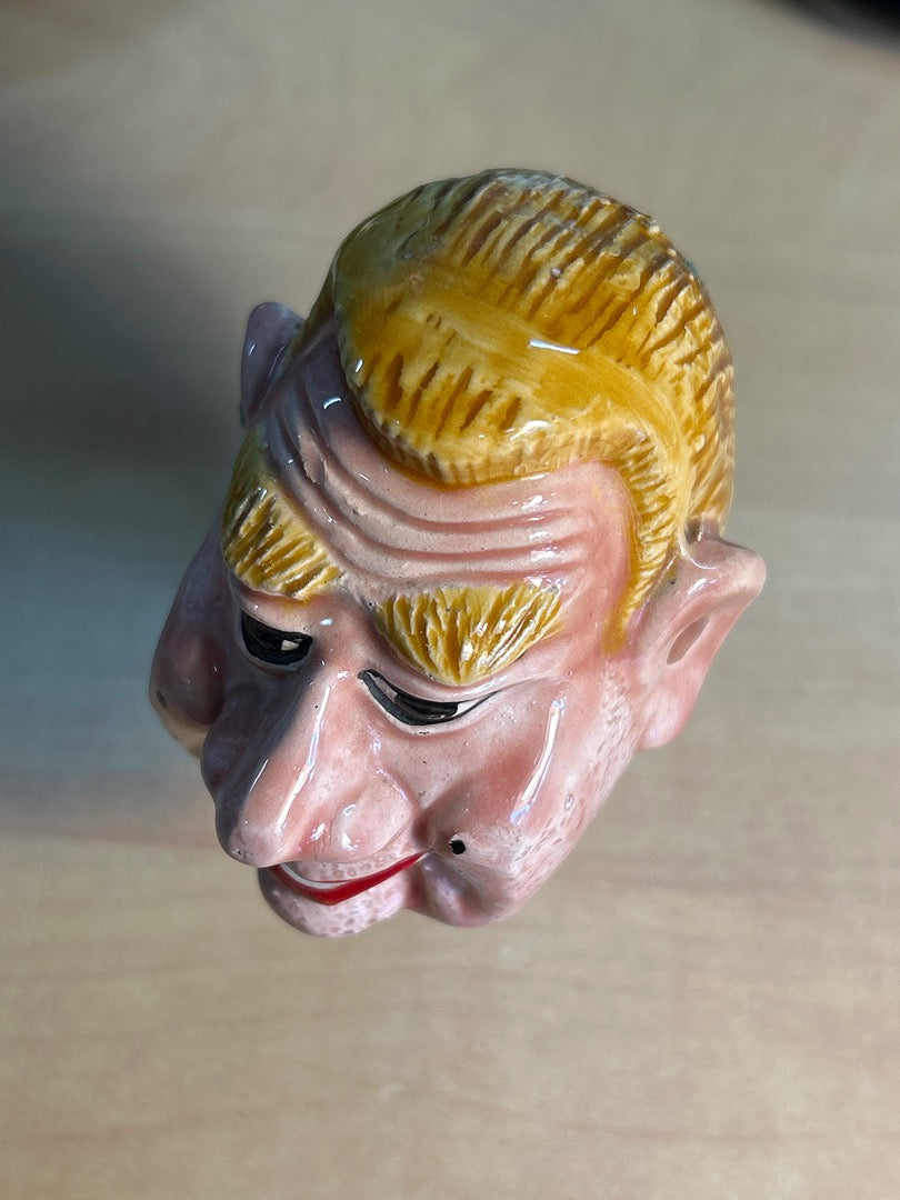 Bouchon de bouteille – Vintage – Art de la table – Tête cheveux jaune humoristique