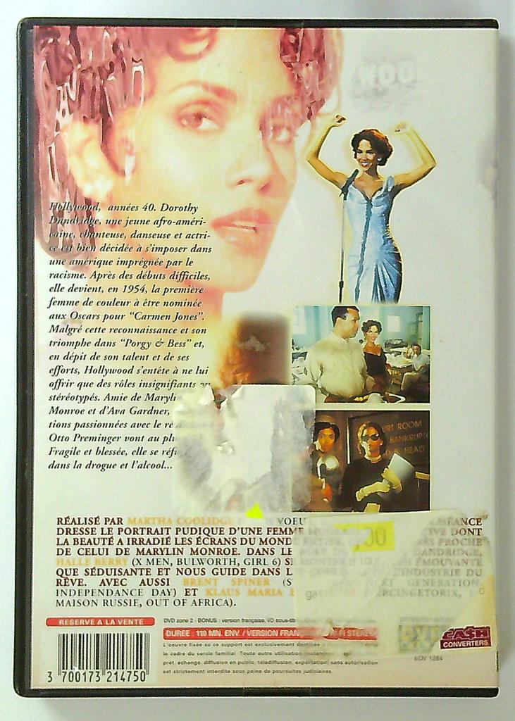 Dvd Film Déchéance Halle Berry Biopic Hollywood