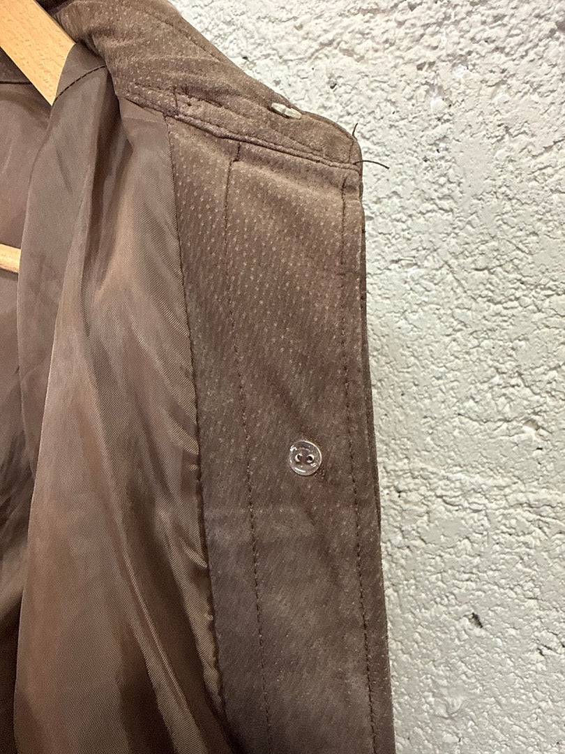 Veste Lr – Croute de cuir marron