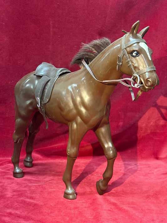 Figurine cheval Mustang Action Joe jouet marron avec selle