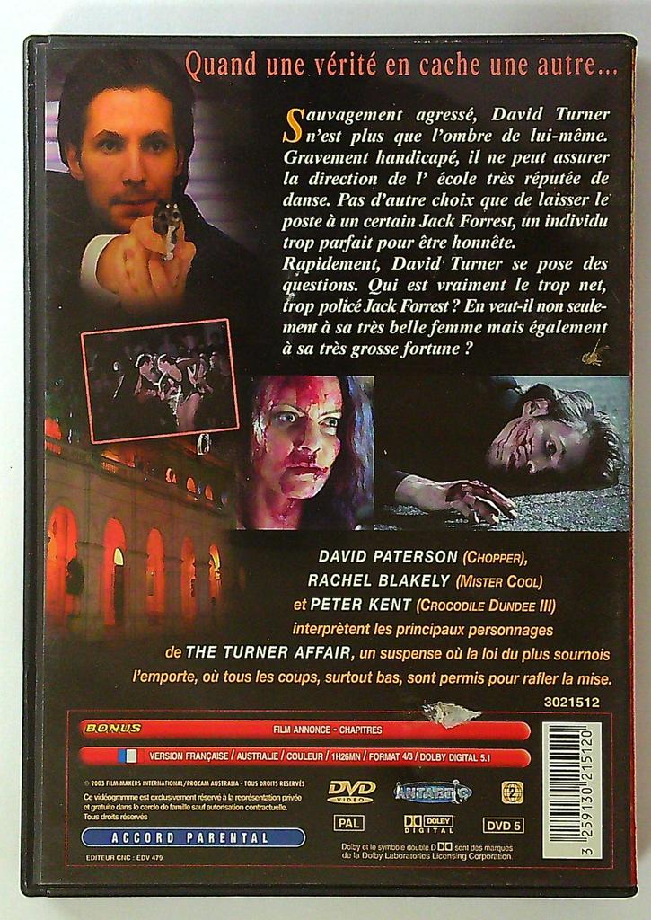 Dvd The Turner Affair - Suspense Version Française
