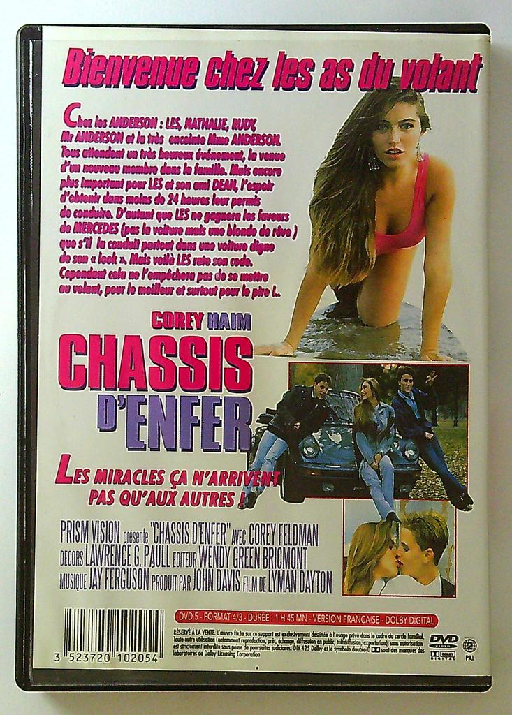 Dvd Chassis d'enfer avec Corey Haim film