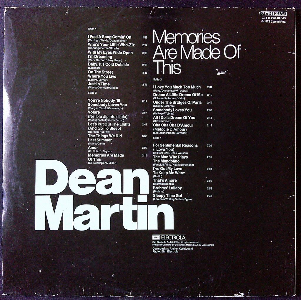 Vinyle Dean Martin Memories Are Made Of This Double Lp