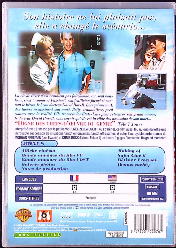 Dvd Nurse Betty – M6 Vidéo – Divertissement – Comédie dramatique