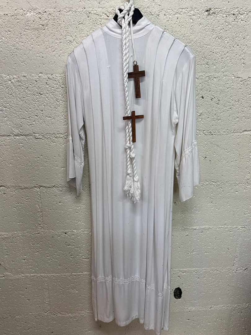 Robe blanche – Vintage longue dentelle