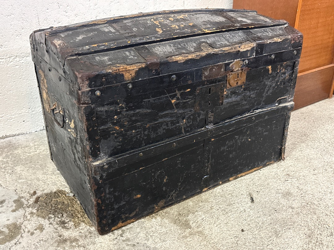 Malle ancienne en bois – Malle de voyage vintage