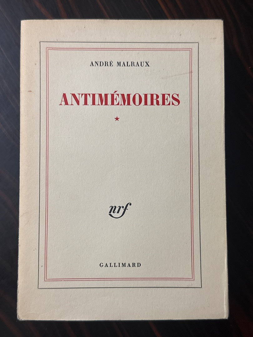 Livre – Malraux Antimémoires – Littérature – Édition 1967