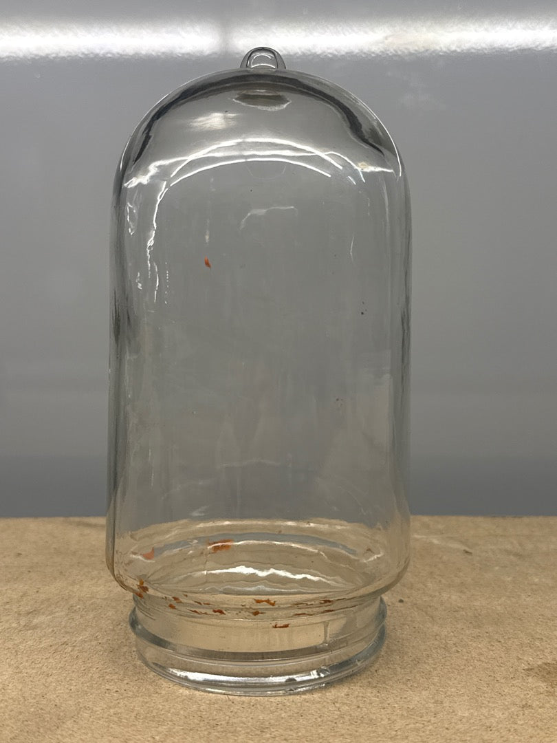 Globe de lampe industrielle vintage en verre transparent