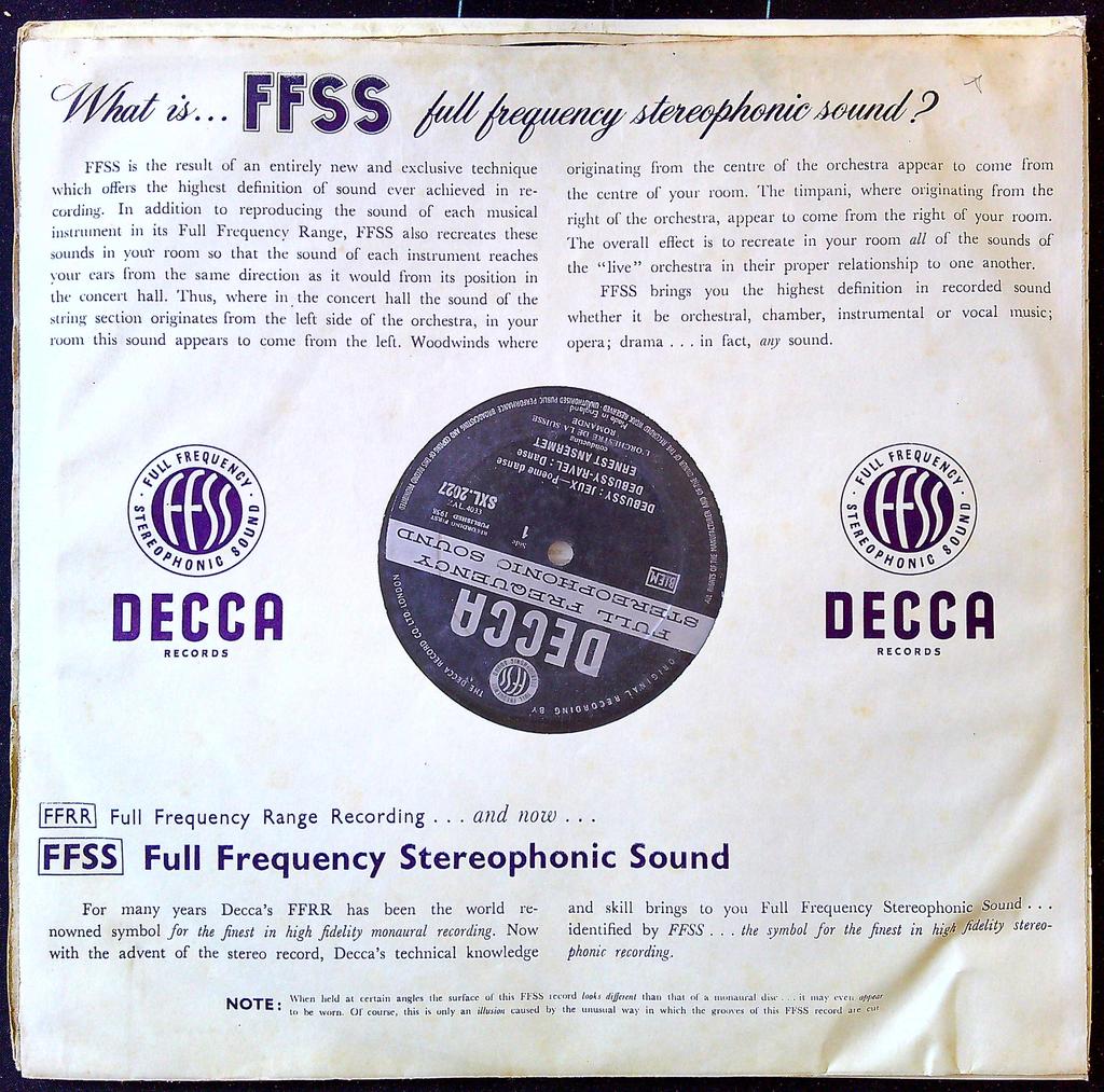 Vinyle – Decca Sxl 2027 – Classique – Ansermet Dukas