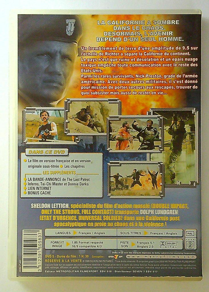 Dvd The Last Patrol Dolph Lundgren Action Metropolitan