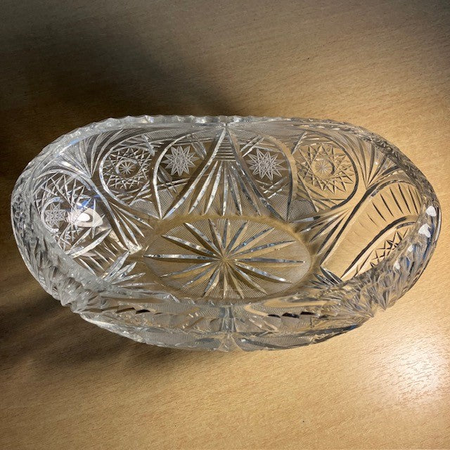 Coupe, Vase Corbeille, En Cristal de Bohême