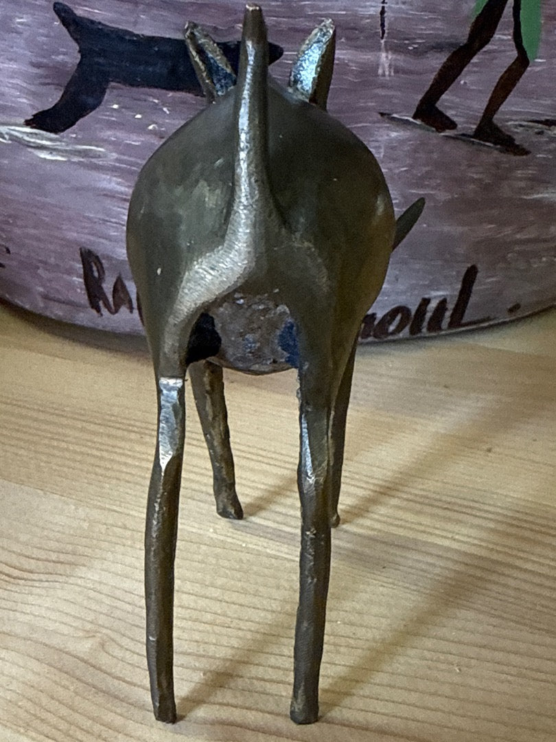 Figurines phacochères – Bronze Africain – Art – Duo vintage