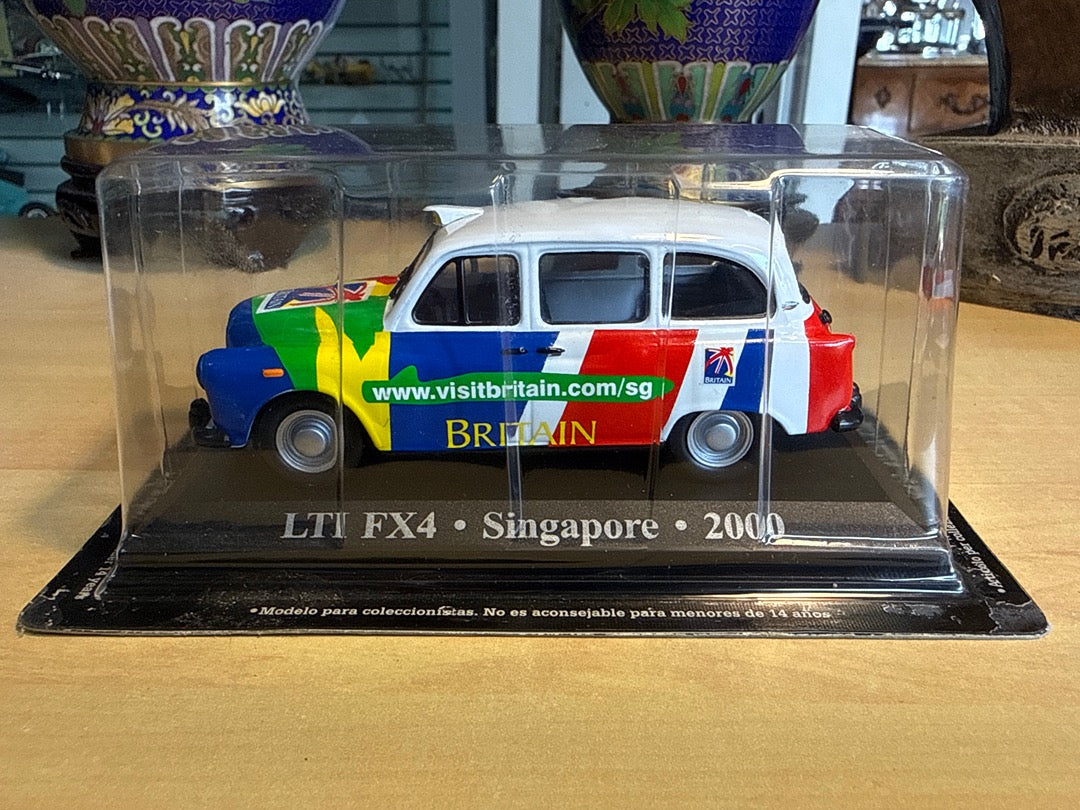 Voiture miniature – Lti Fx4 Altaya – Taxi Singapour bleu