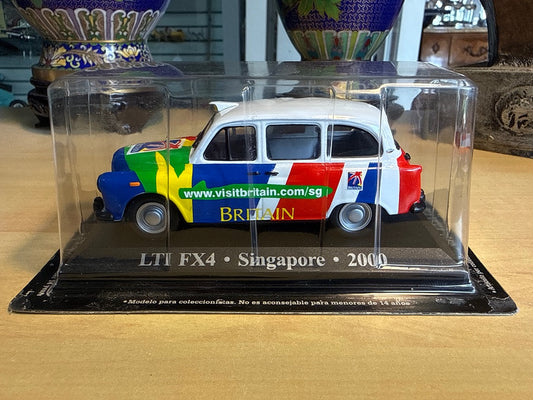 Voiture miniature – Lti Fx4 Altaya – Taxi Singapour bleu