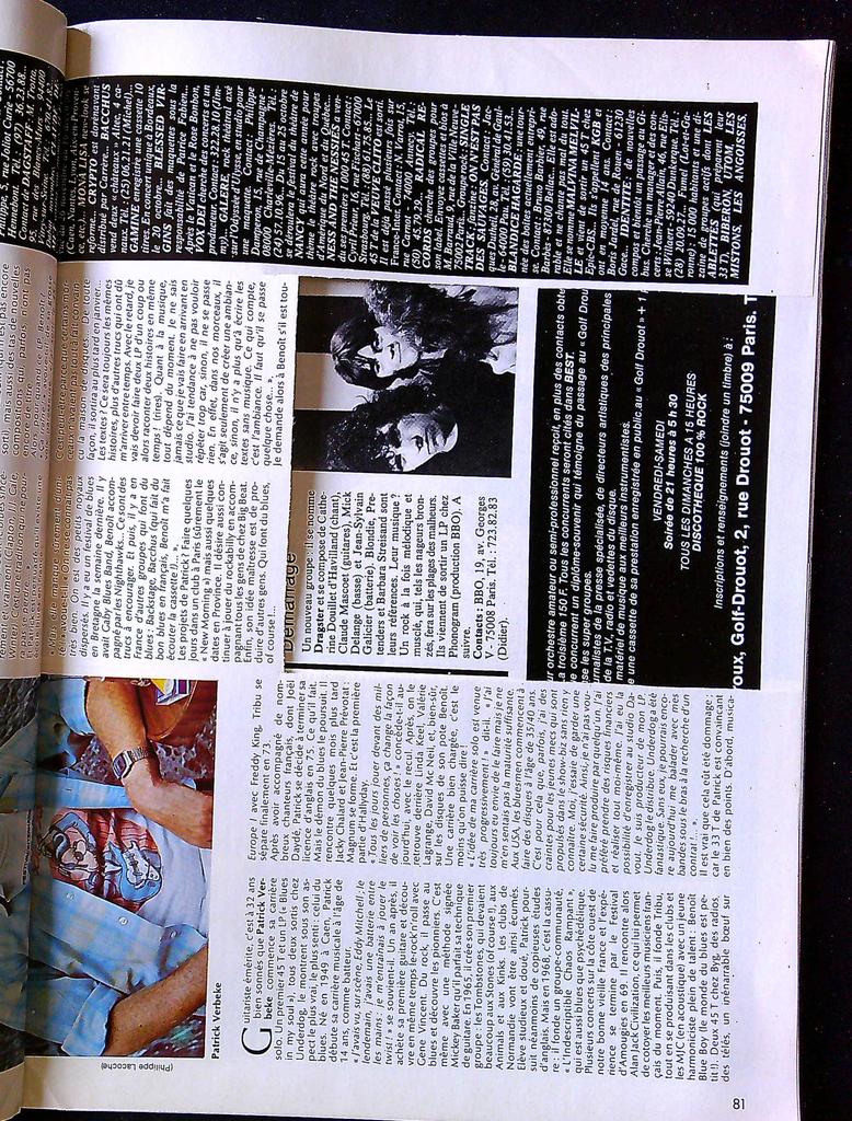 Magazine Best n°160 – Novembre 1981 – Musique Rock The Clash