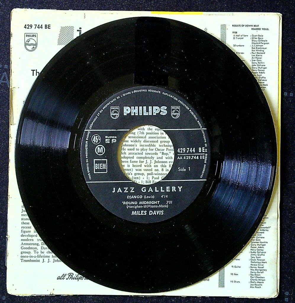 Disque vinyle – Miles Davis / Jj Johnson – Musique – Ep 1960