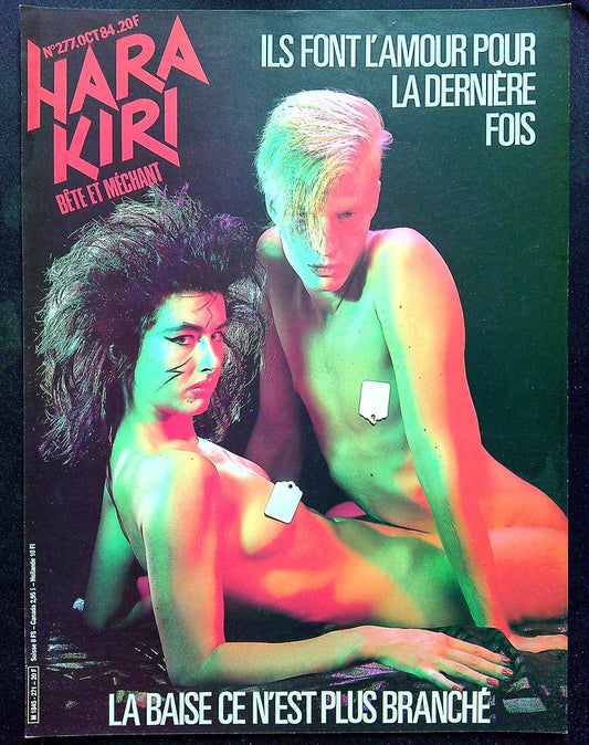 Affiche de Kiosque Plv Promo Magazine Hara-kiri N°277 Octobre 1984